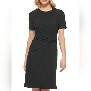 Tommy Hilfiger-Rib-Knit Side-Knot  Sheath Dress